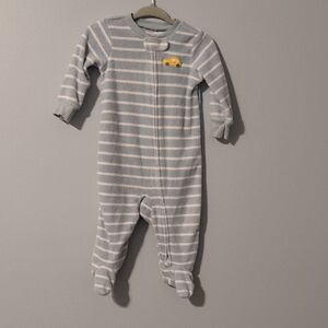 Carter's Blue and White Striped Footie